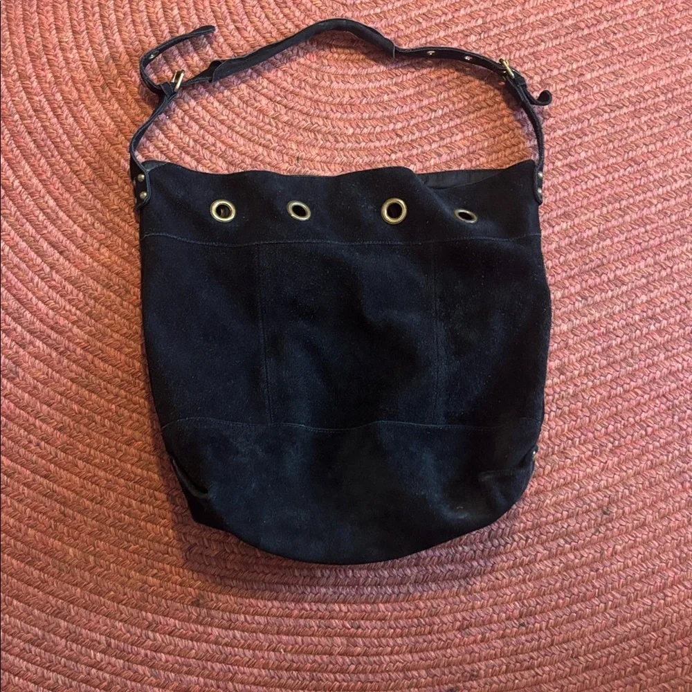Black Suede Shoulder Bag